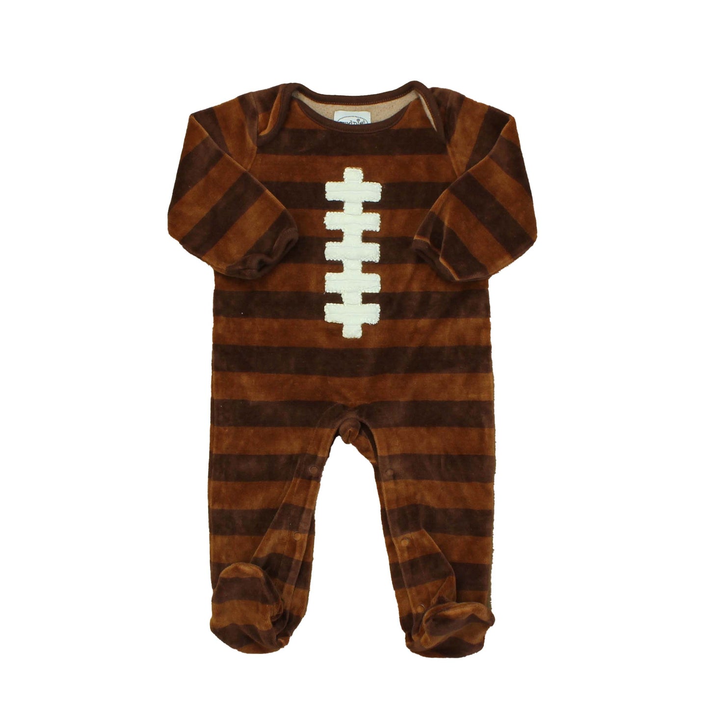 Mudpie Boys Brown | Stripes Long Sleeve Outfit Size: 0-6 Months Brown | Stripes