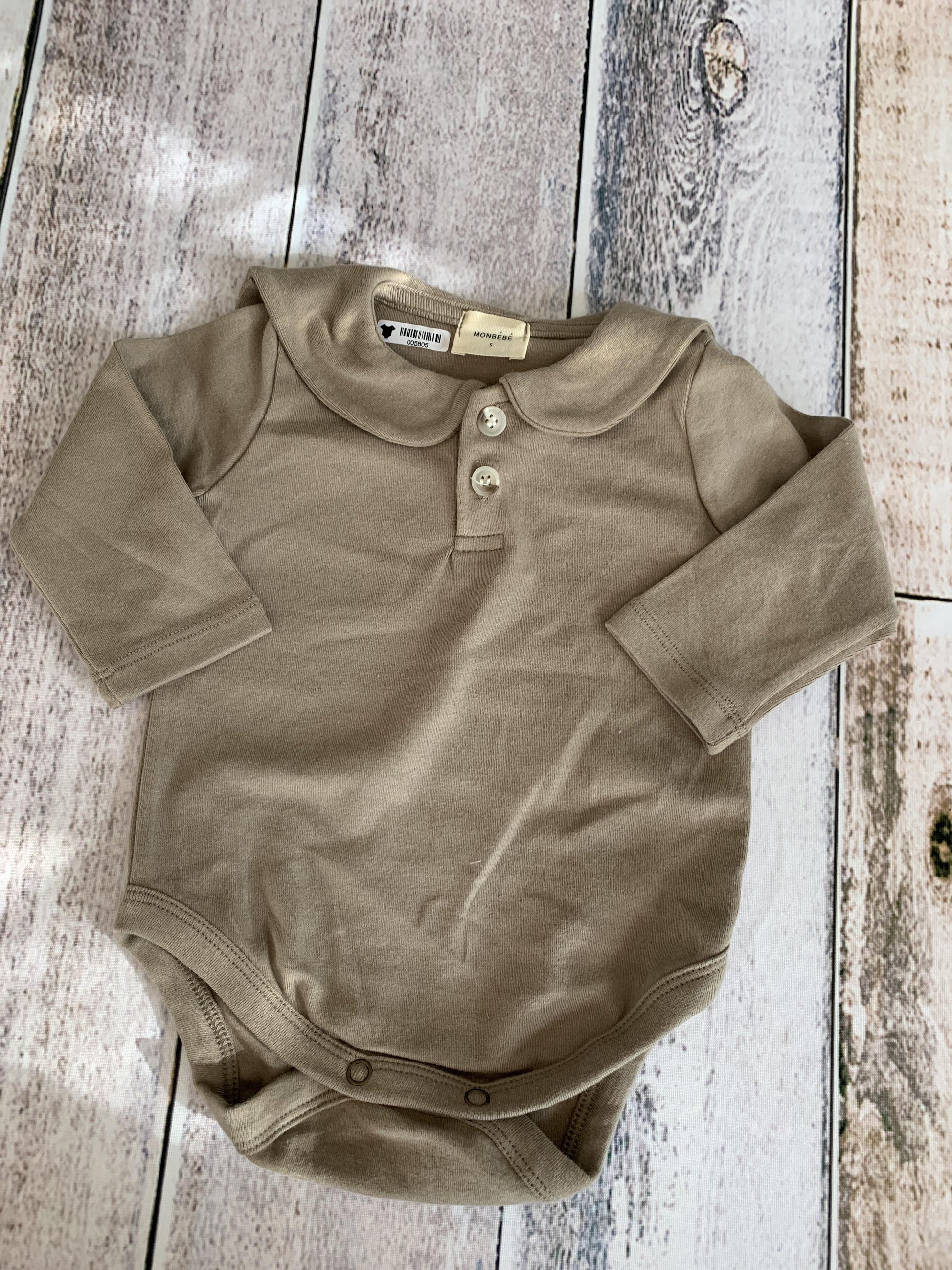 Monbebe Girls Brown | Tan Onesie Size: 3-6 months Brown | Tan