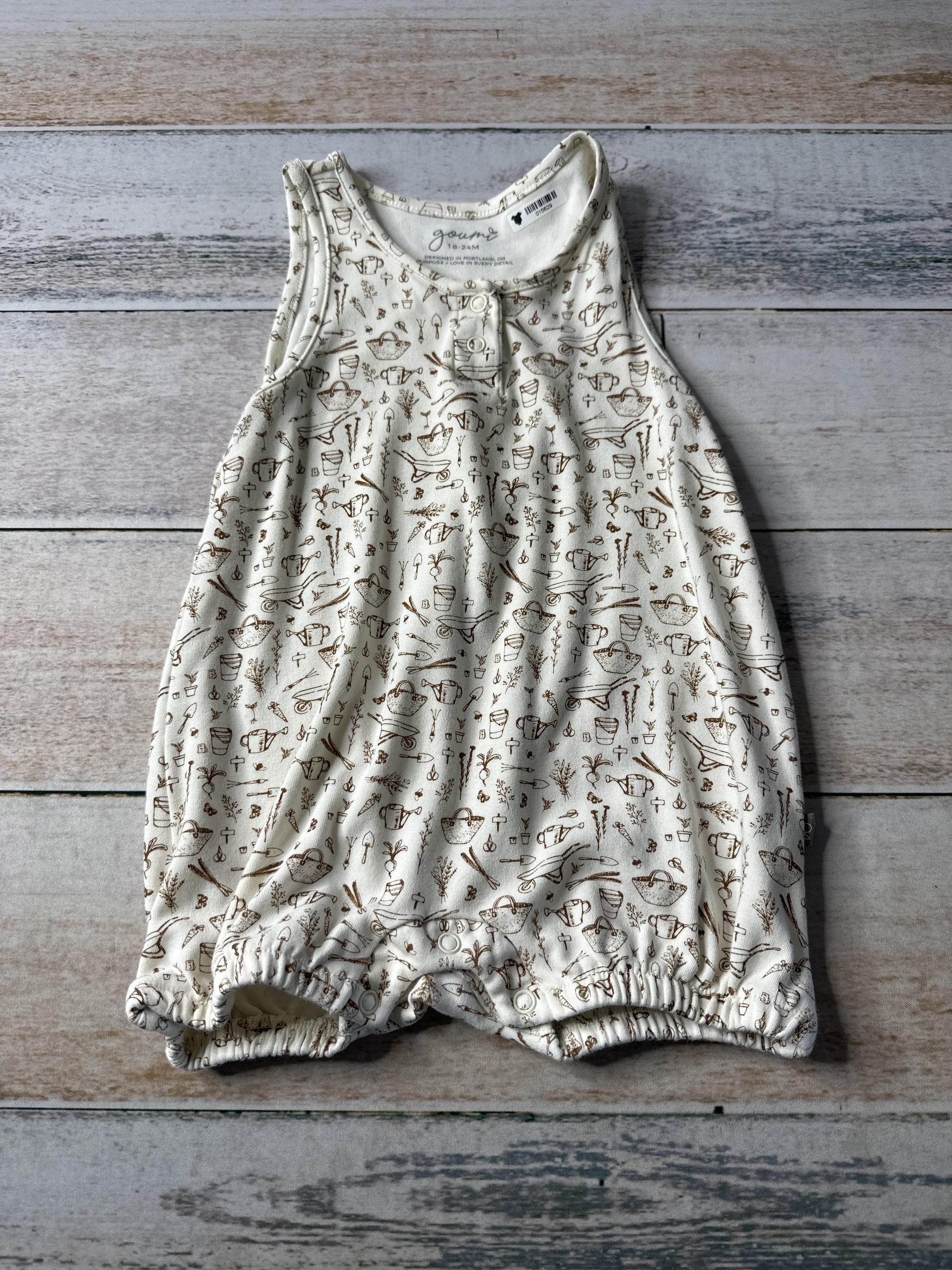 Goumi Unisex Brown | Tan Romper Size: 18-24 months Brown | Tan