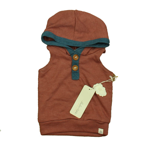 Lulu + Roo Unisex Brown | Teal Tank Top Size: 0-3 Months Brown | Teal
