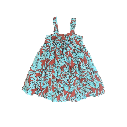 Janie and Jack Girls Brown | Teal Dress Size: 4T Brown | Teal