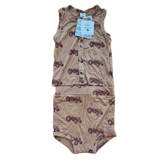 Kate Quinn Boys Brown Tractors Apparel Sets Size: 18-24 Months Brown Tractors