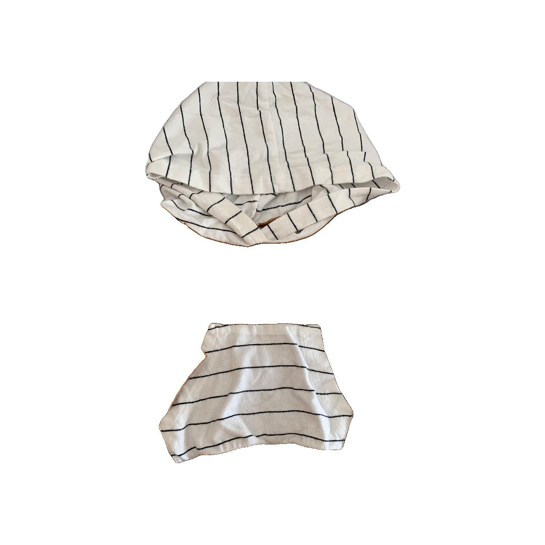 Unknown Unisex Brown | White | Black | Striped Hoodie Size: 9 months Brown | White | Black | Striped