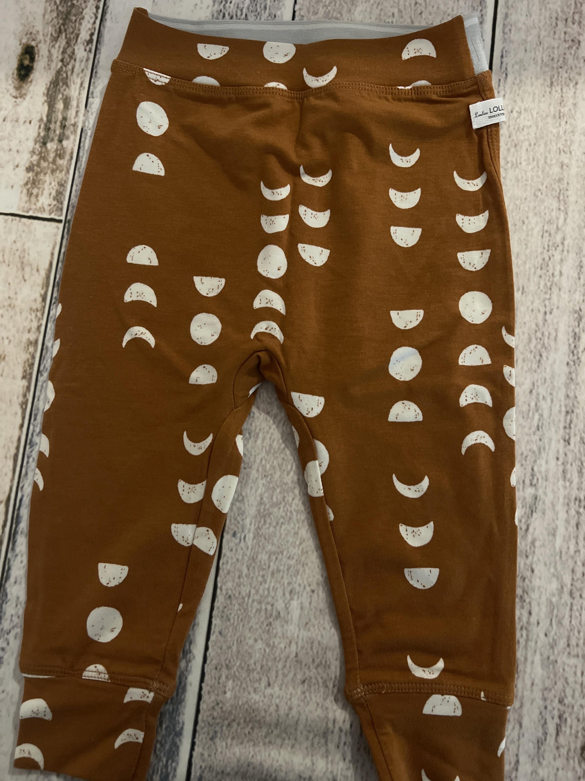 Loulou Lollipop Unisex Brown | White | Pattern Pants Size: 12-18 months Brown | White | Pattern