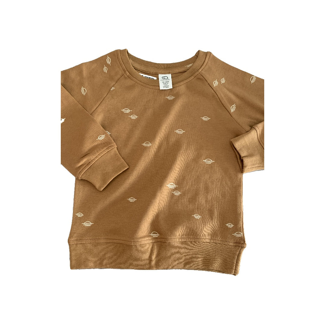 Colored Organics Boys Brown | White | Pattern Sweater Size: 12-18 months Brown | White | Pattern