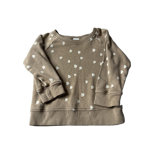 Colored Organics Unisex Brown | White | Pattern Long Sleeve Shirt Size: 12-18 months Brown | White | Pattern