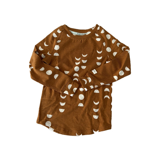 Loulou Lollipop Unisex Brown | White | Pattern Long Sleeve T-Shirt Size: 2T Brown | White | Pattern