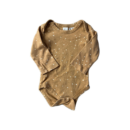 Colored Organics Unisex Brown | White | polka dot Onesie Size: 3-6 months Brown | White | polka dot
