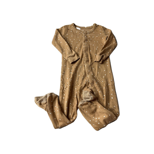 Colored Organics Unisex Brown | White | polka dot Pajamas Size: 12-18 months Brown | White | polka dot