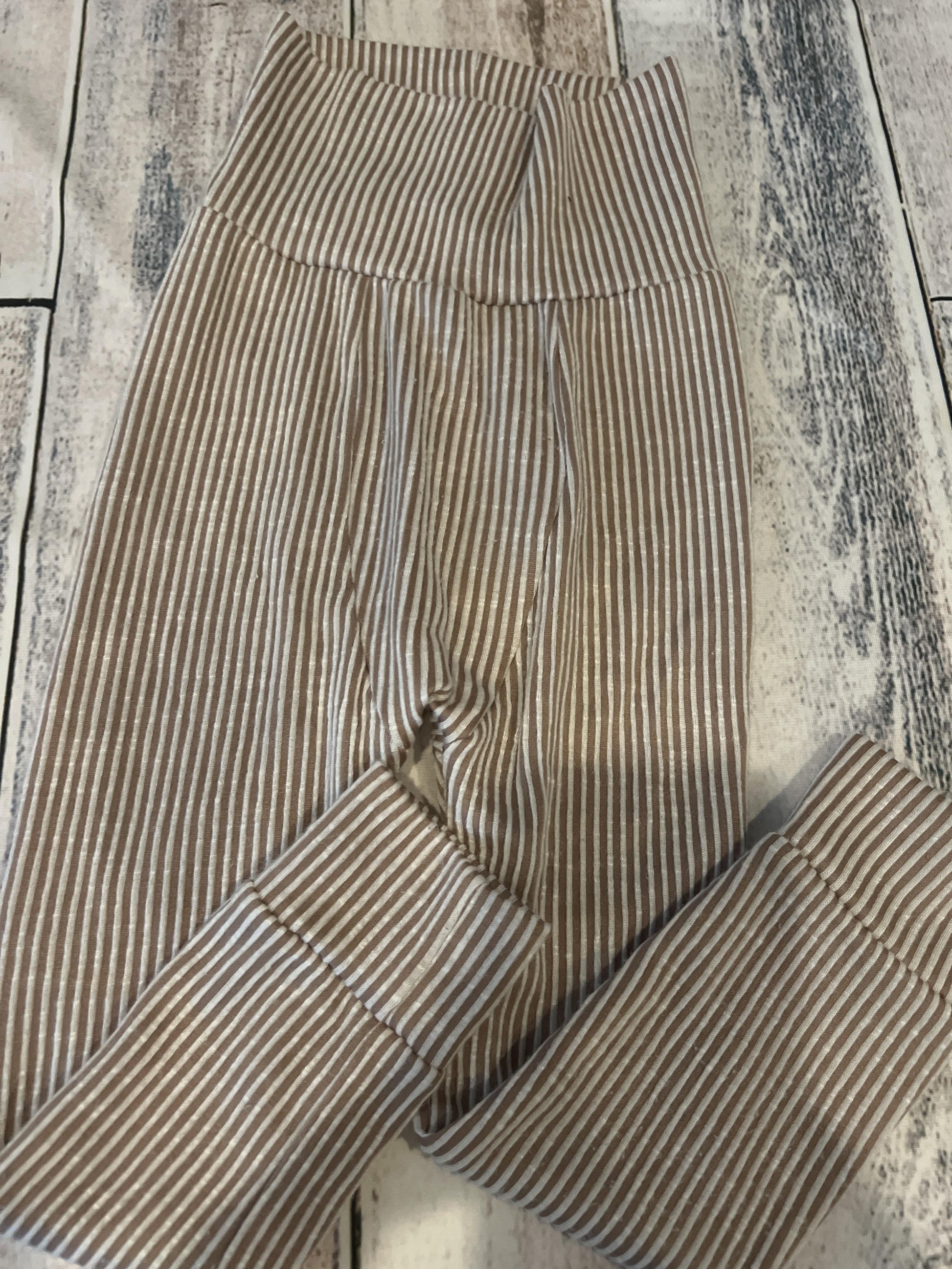 Little Lucca Love Girls Brown | White | Stripe Pants Size: 4T Brown | White | Stripe