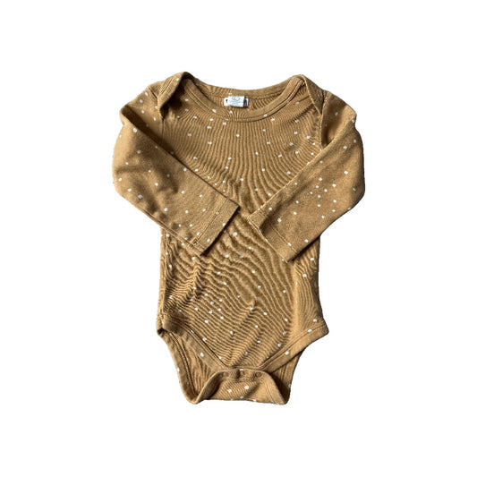 Colored Organics Unisex Brown | White Onesie Size: 12-18 months Brown | White
