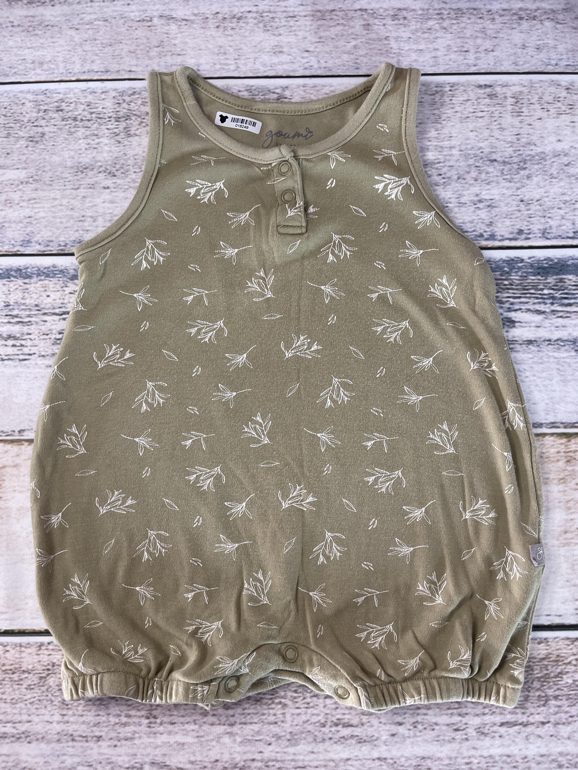 Goumi Unisex Brown | White Romper Size: 12-18 months Brown | White
