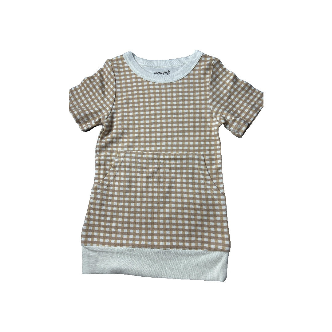 Goumi Unisex Brown | White Shirt Size: 2T Brown | White