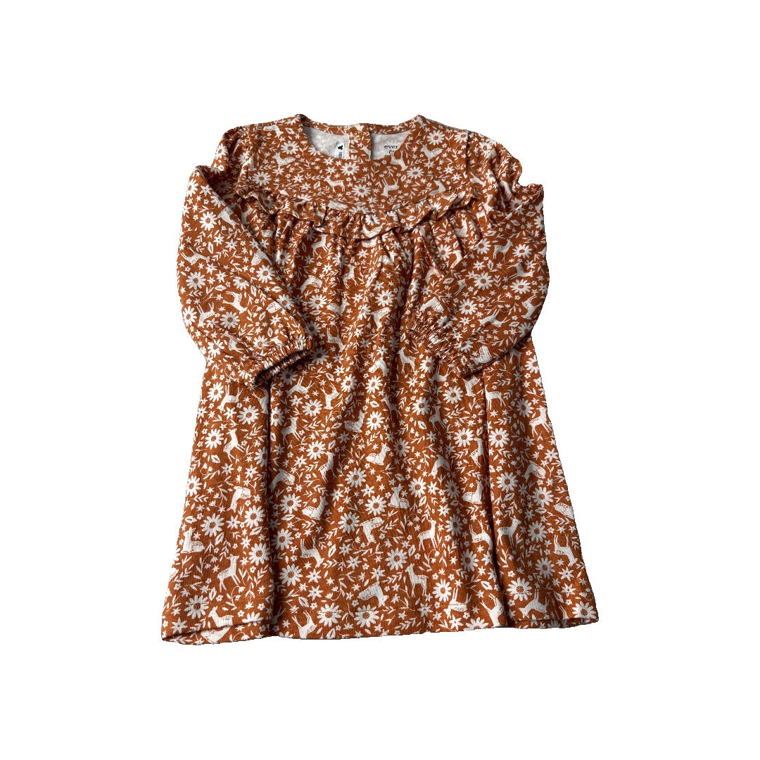 ever & ever Girls Brown | White Dress Size: 2T Brown | White