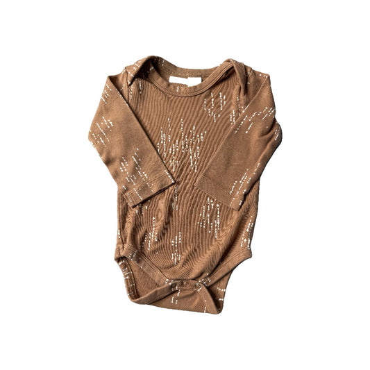 Colored Organics Unisex Brown | White Onesie Size: 6-12 months Brown | White
