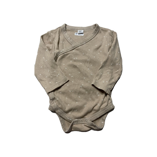 Colored Organics Unisex Brown | White Onesie Size: 6-12 months Brown | White