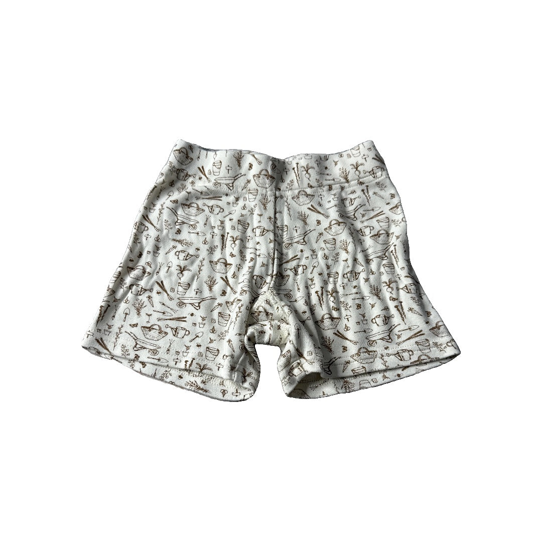 Goumi Unisex Brown | White Shorts Size: 2T Brown | White