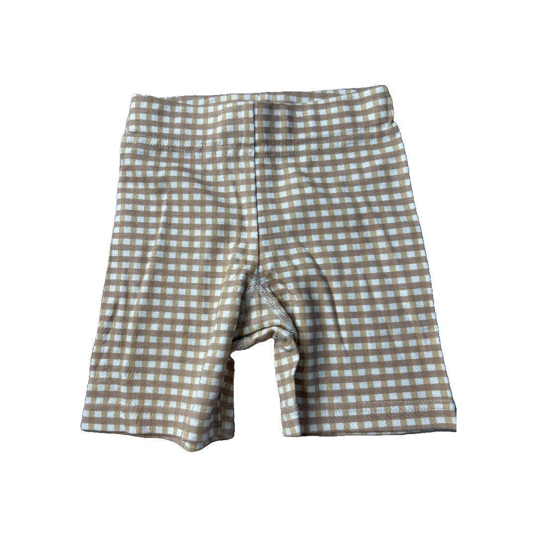 Goumi Unisex Brown | White Shorts Size: 2T Brown | White