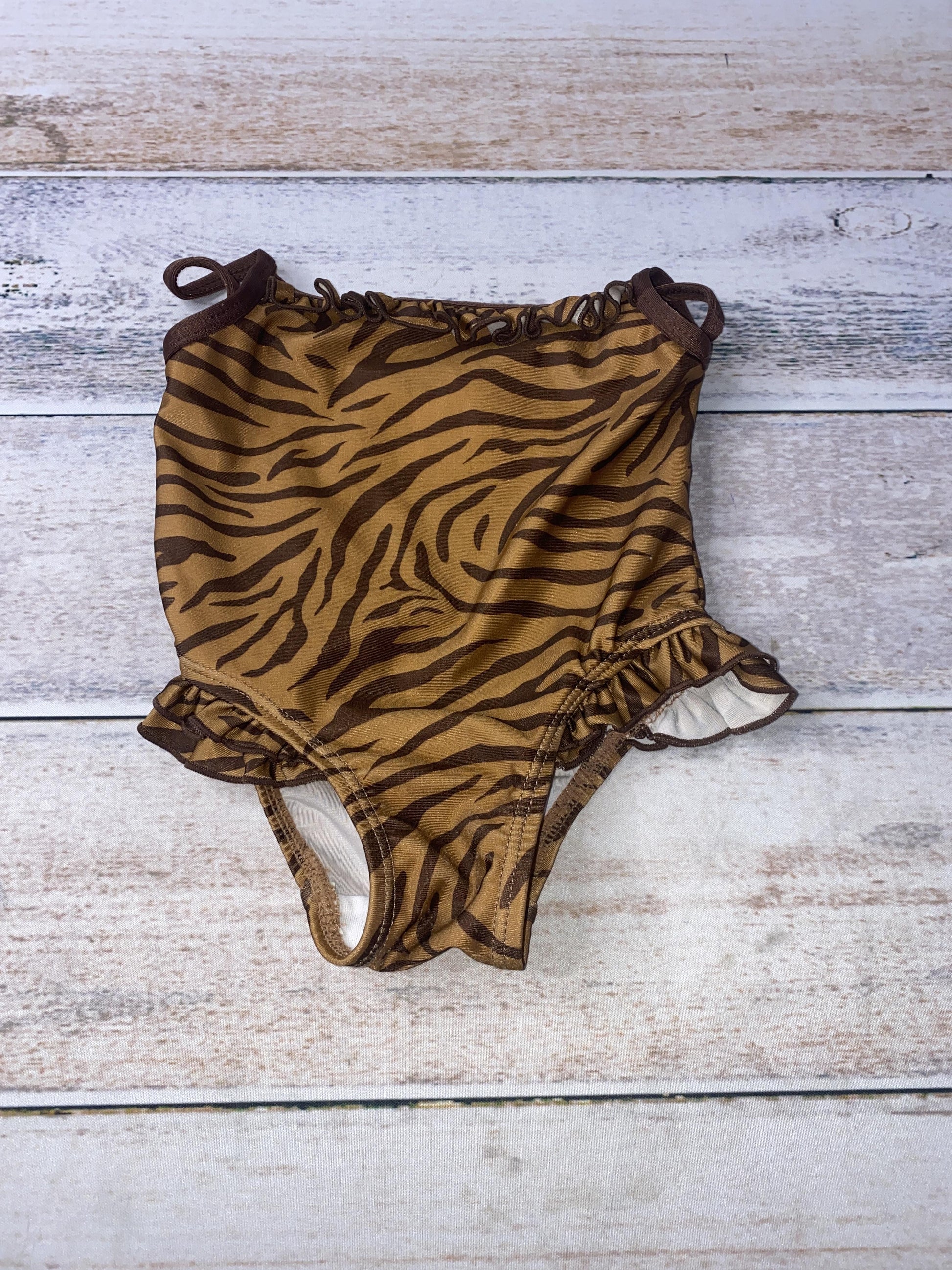 KoalaKids Girls Brown | Zebra Swimwear Size: 3-6 months Brown | Zebra