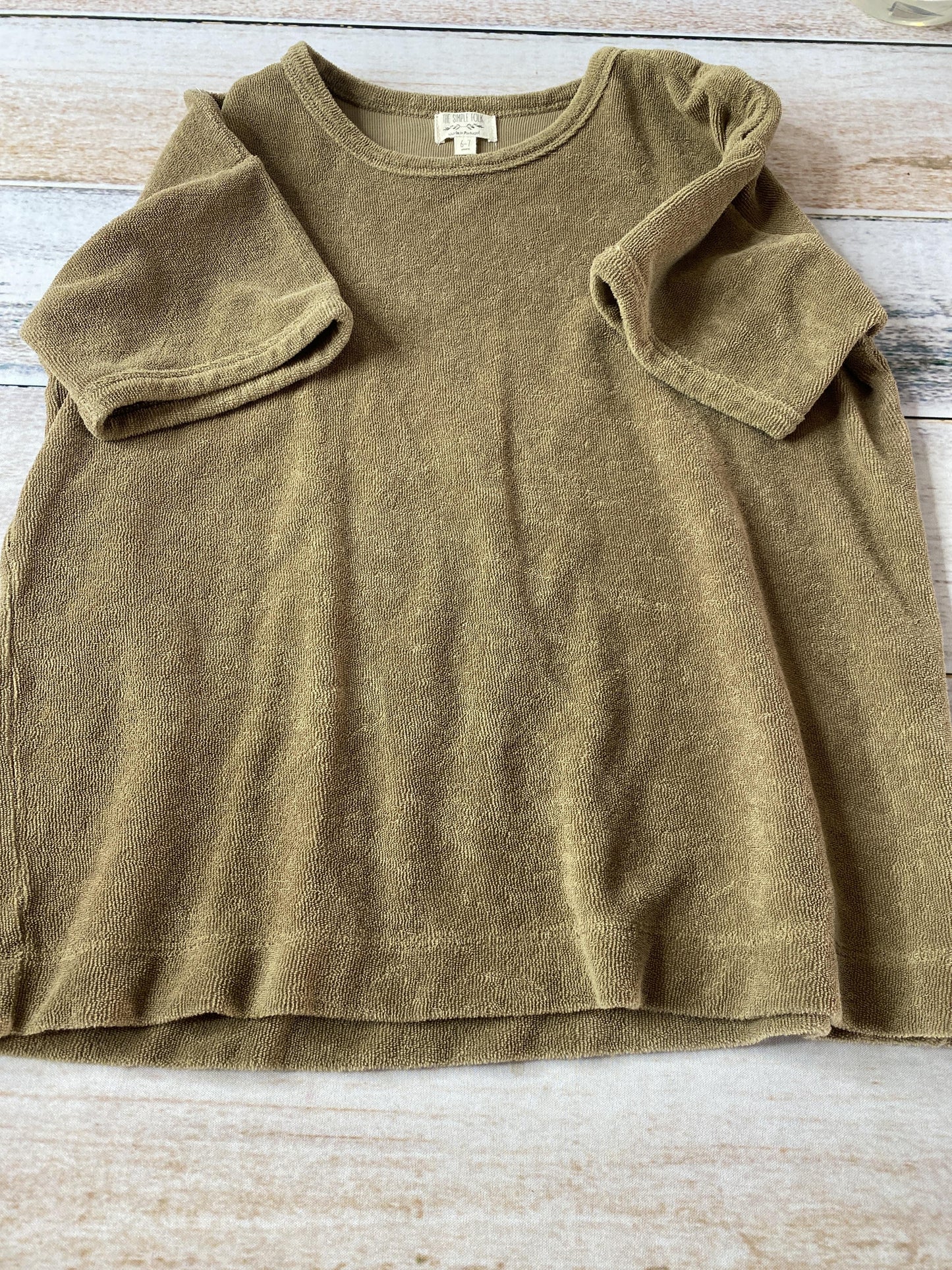 The Simple Folk Girls Brown Shirt Size: 7-Jun Brown