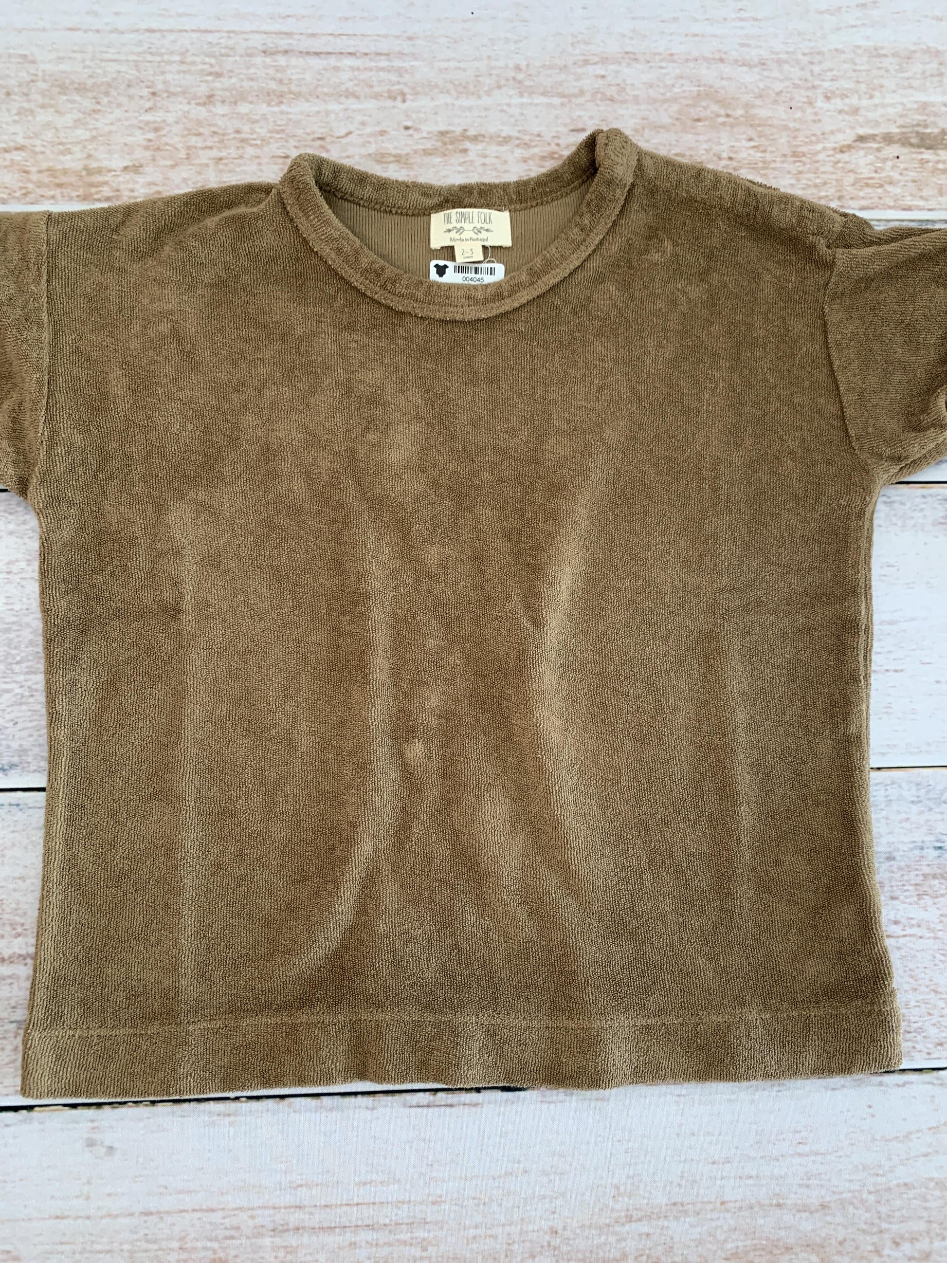 The Simple Folk Boys Brown Shirt Size: 2T Brown