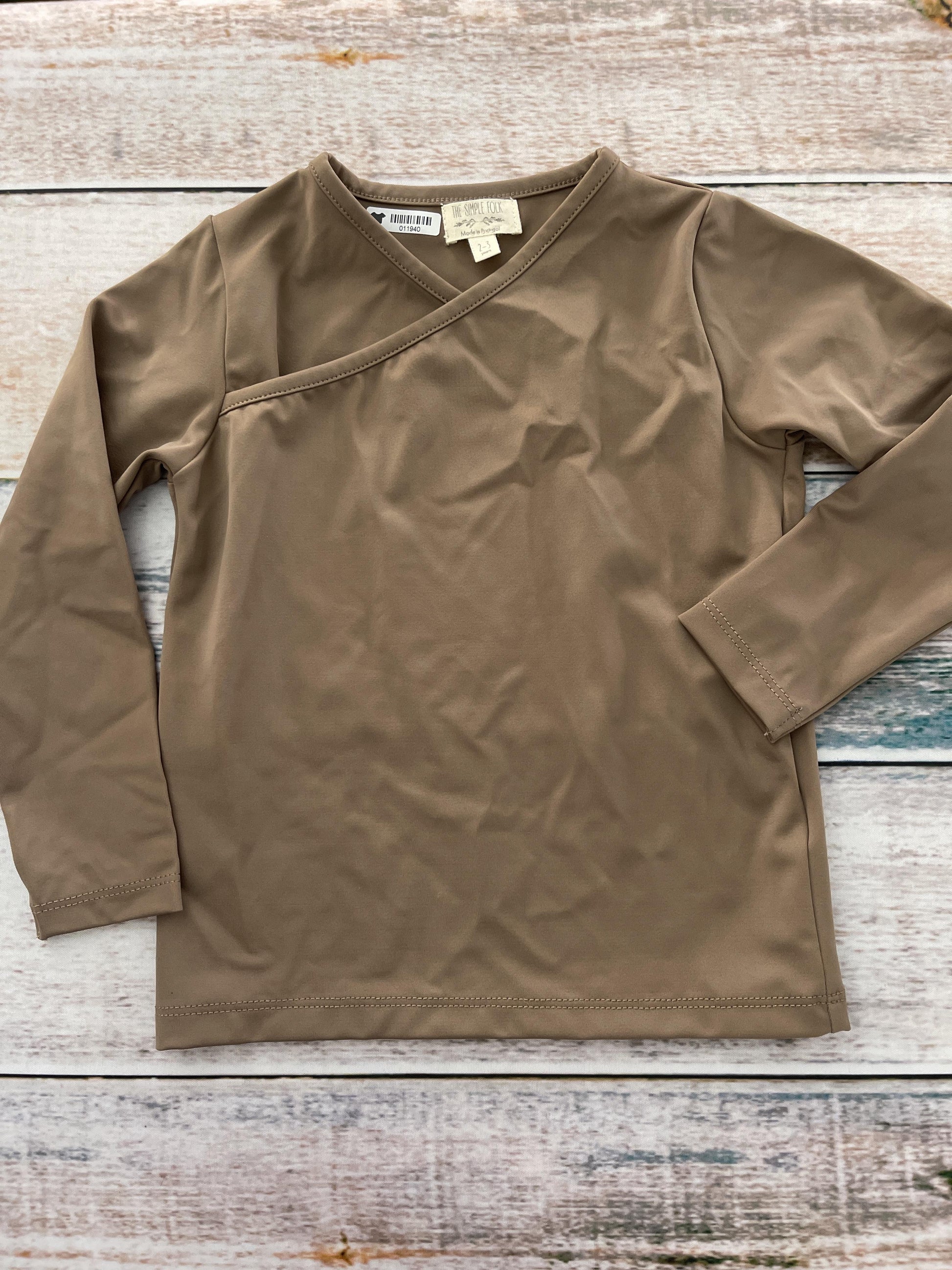 The Simple Folk Unisex Brown Rashguard Size: 2-3 Years Brown