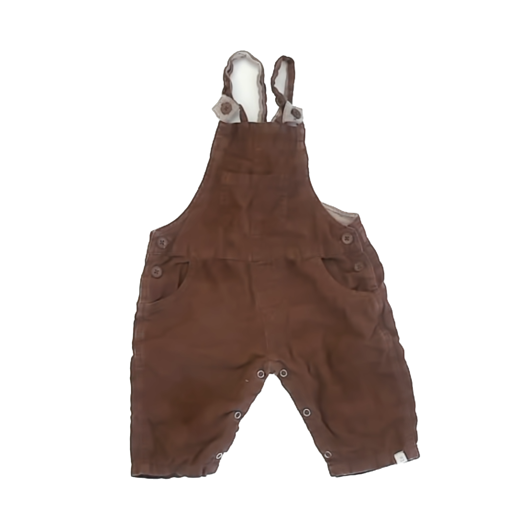 Me & Henry Unisex Brown Overalls Size: 18-24 Months Brown