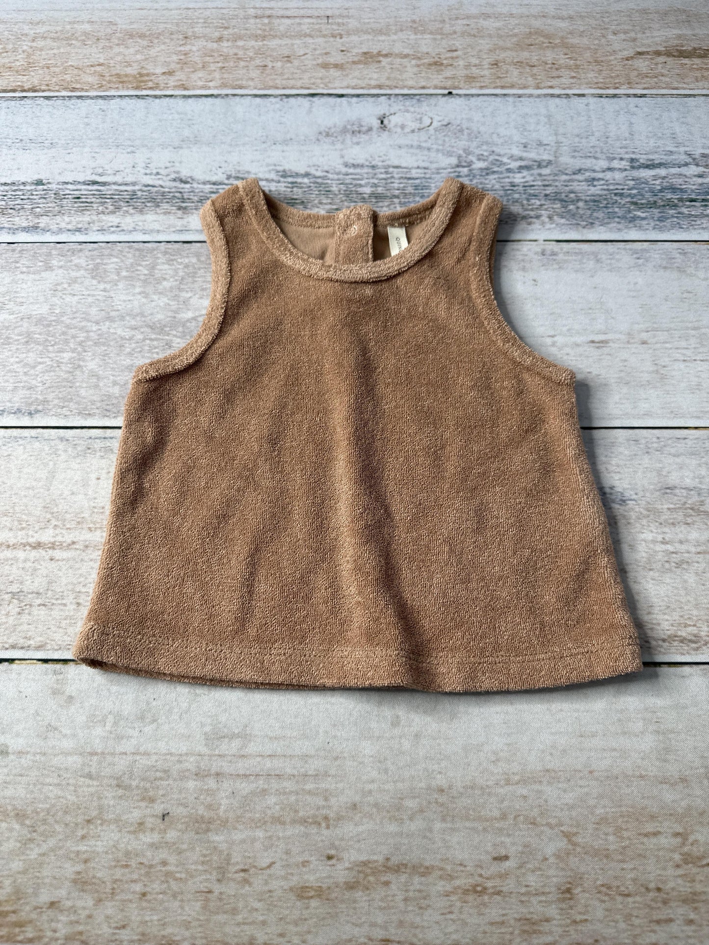 Quincy Mae Unisex Brown Tank Top Size: 3-6 months Brown