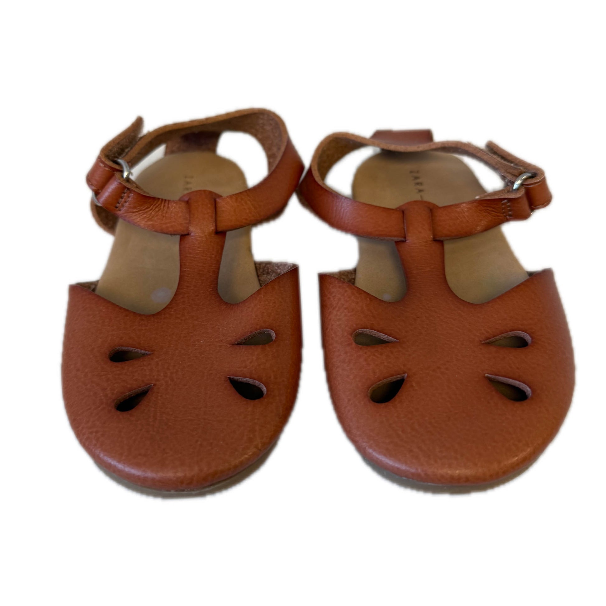 Zara Girls Brown Sandals Size: 7 Toddler Brown