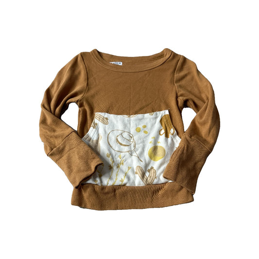 Goumi Boys Brown Long Sleeve Shirt Size: 2T Brown