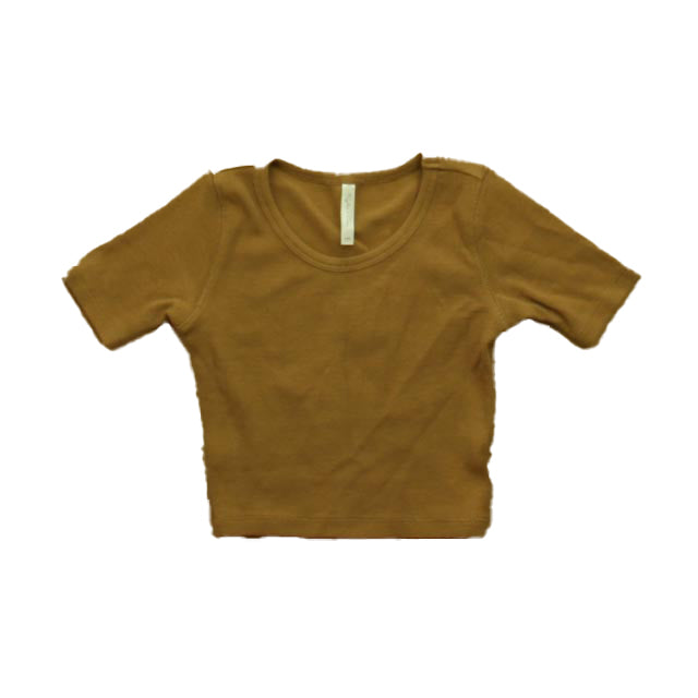 Rylee + Cru Girls Brown Short Sleeve Shirt Size: 4-5T Brown