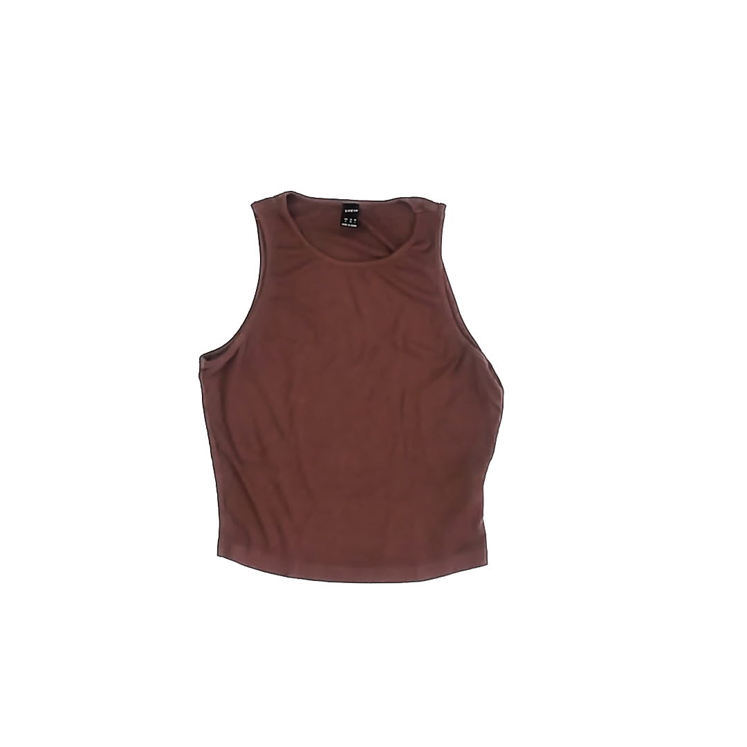 Shein Girls Brown Tank Top Size: S Brown