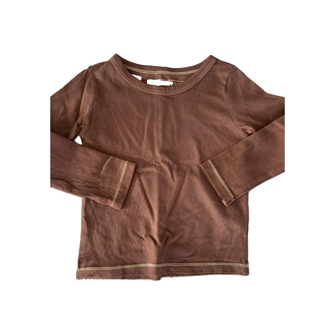 Kidential Boys Brown Long Sleeve Shirt Size: 2T Brown