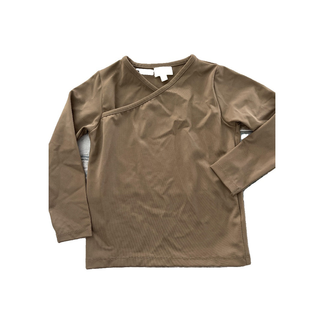 The Simple Folk Unisex Brown Rashguard Size: 2-3 Years Brown