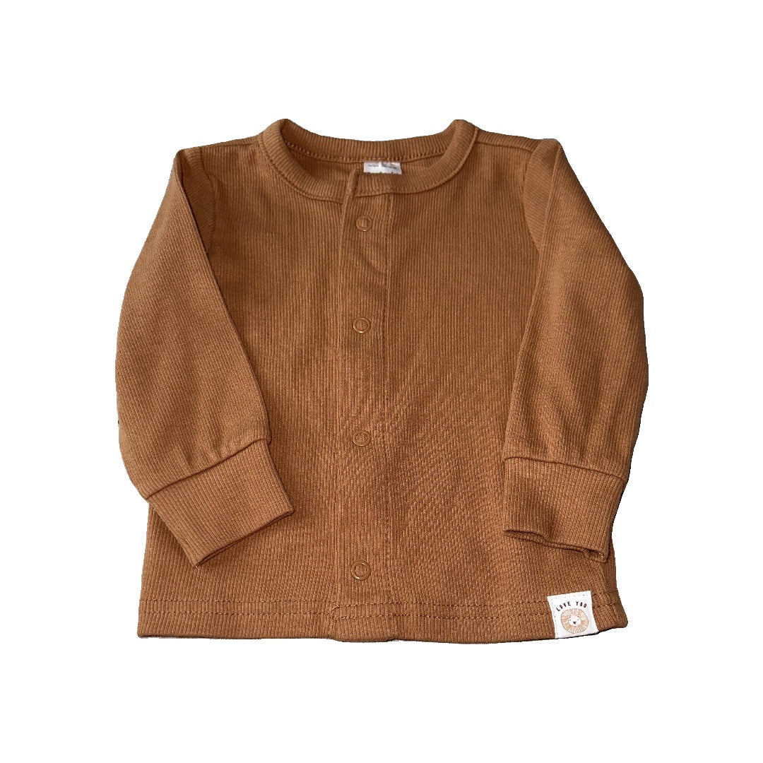 Carters Unisex Brown Long Sleeve Shirt Size: 6 months Brown