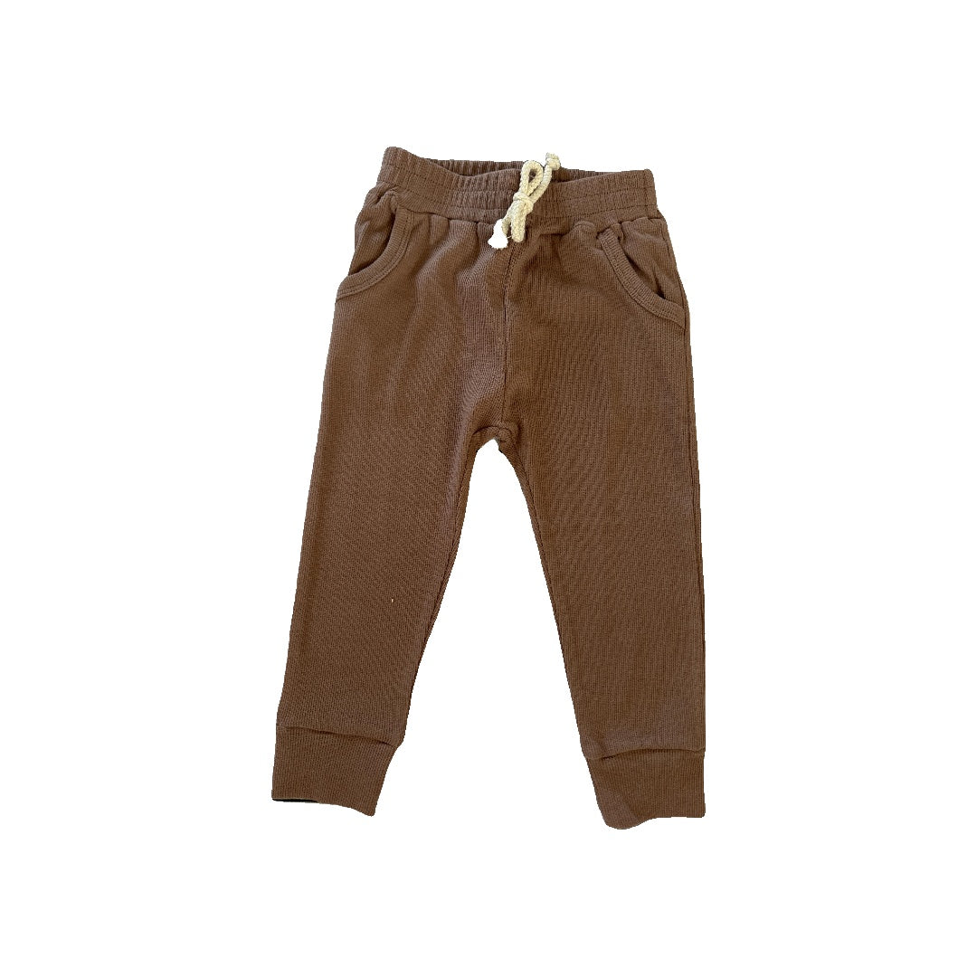 Little Organic co Unisex Brown Pants Size: 18-24 months Brown