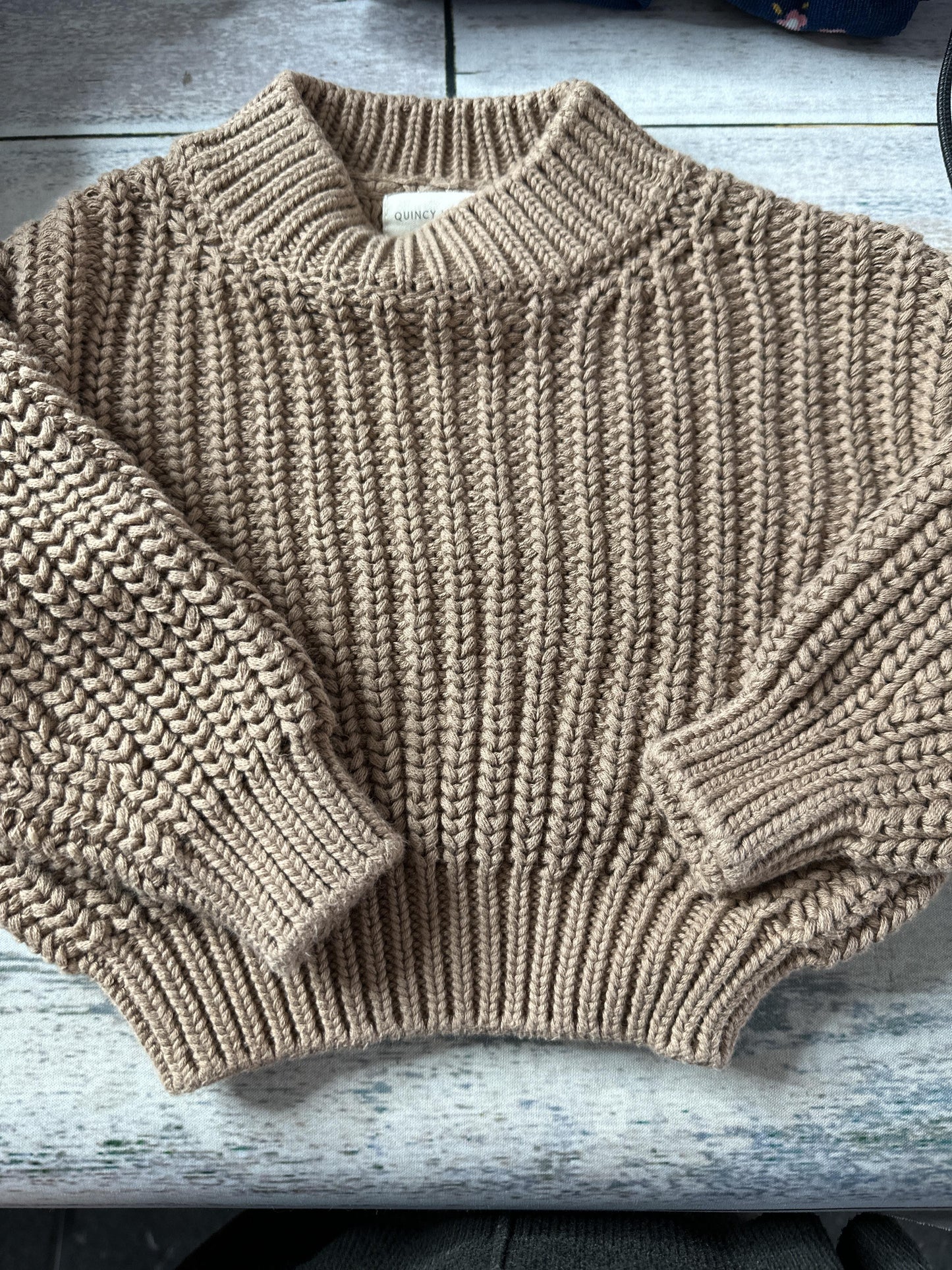 Quincy Mae Unisex Brown Sweater Size: 6-12 months Brown