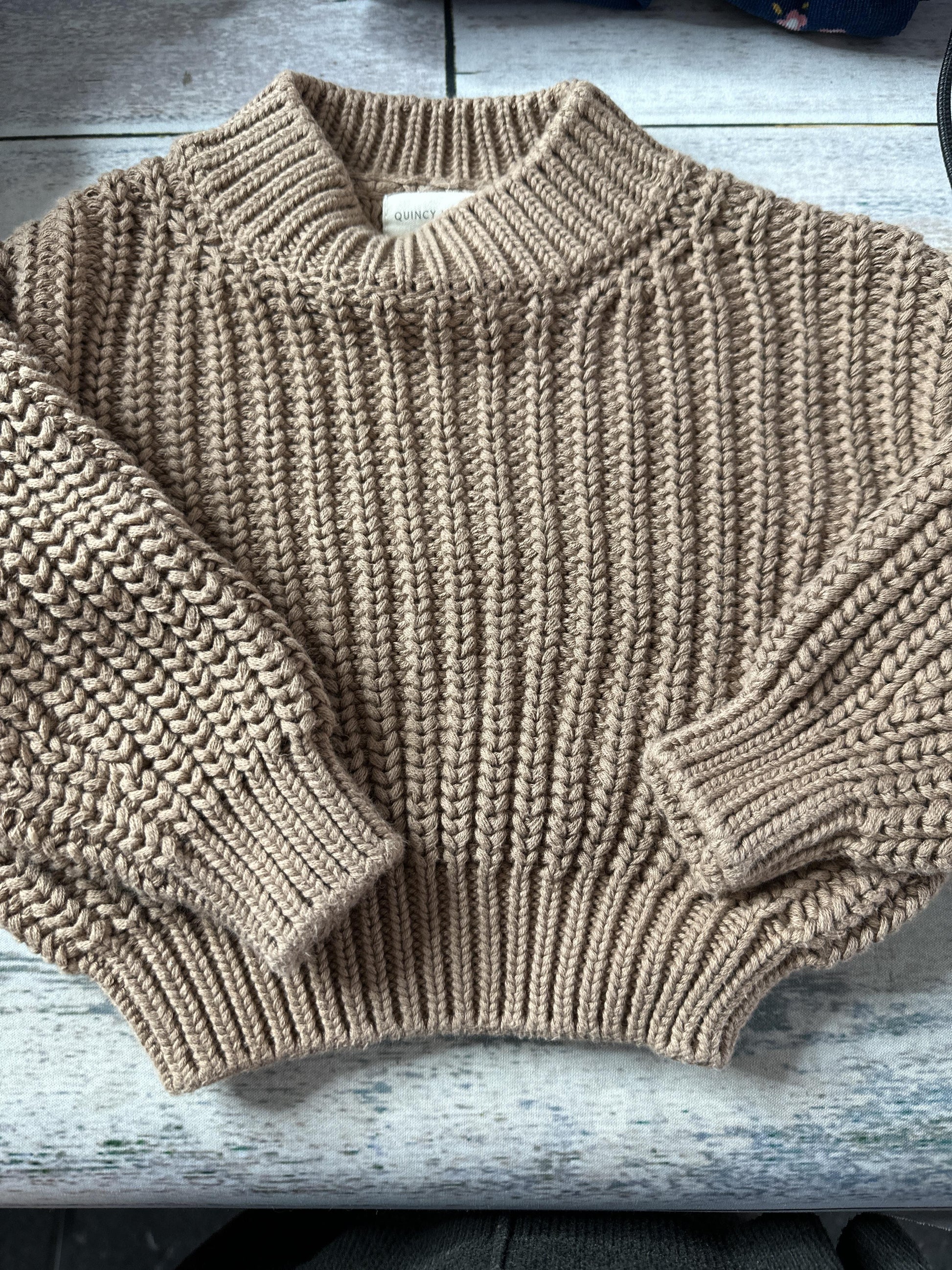 Quincy Mae Unisex Brown Sweater Size: 6-12 months Brown