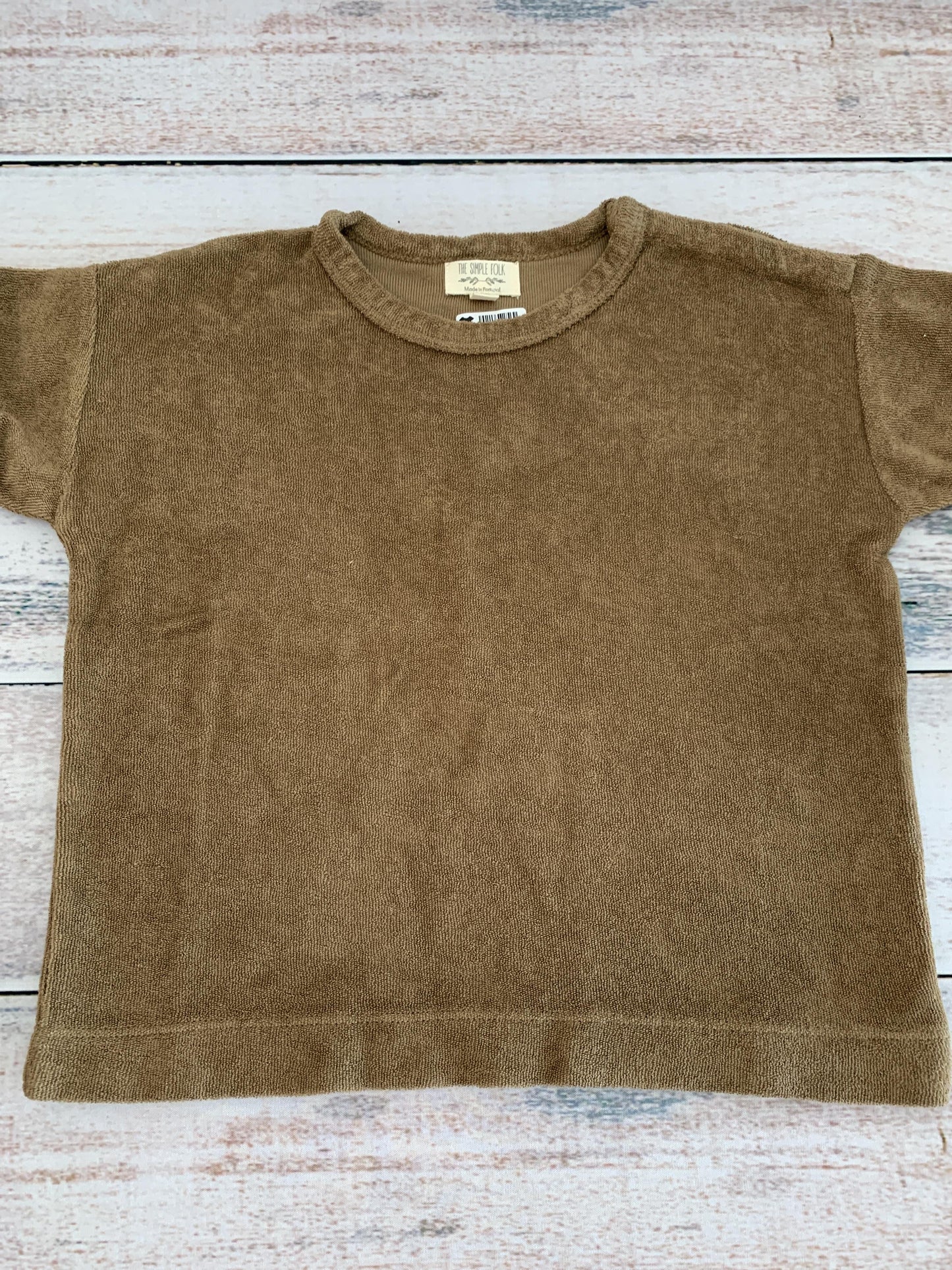 The Simple Folk Boys Brown Shirt Size: 2T Brown