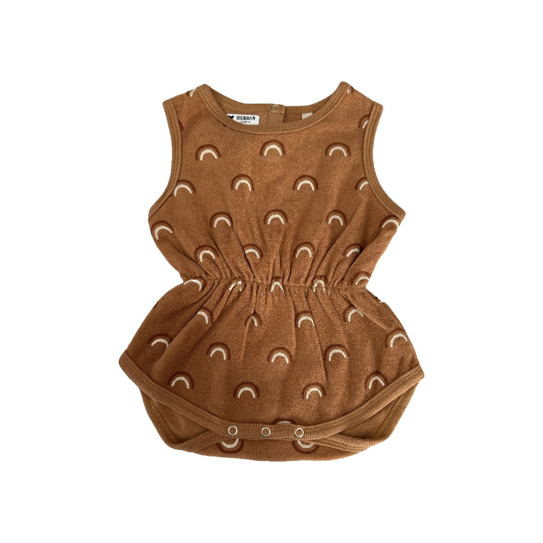 Rylee + Cru Girls Brown Romper Size: 0-3 months Brown