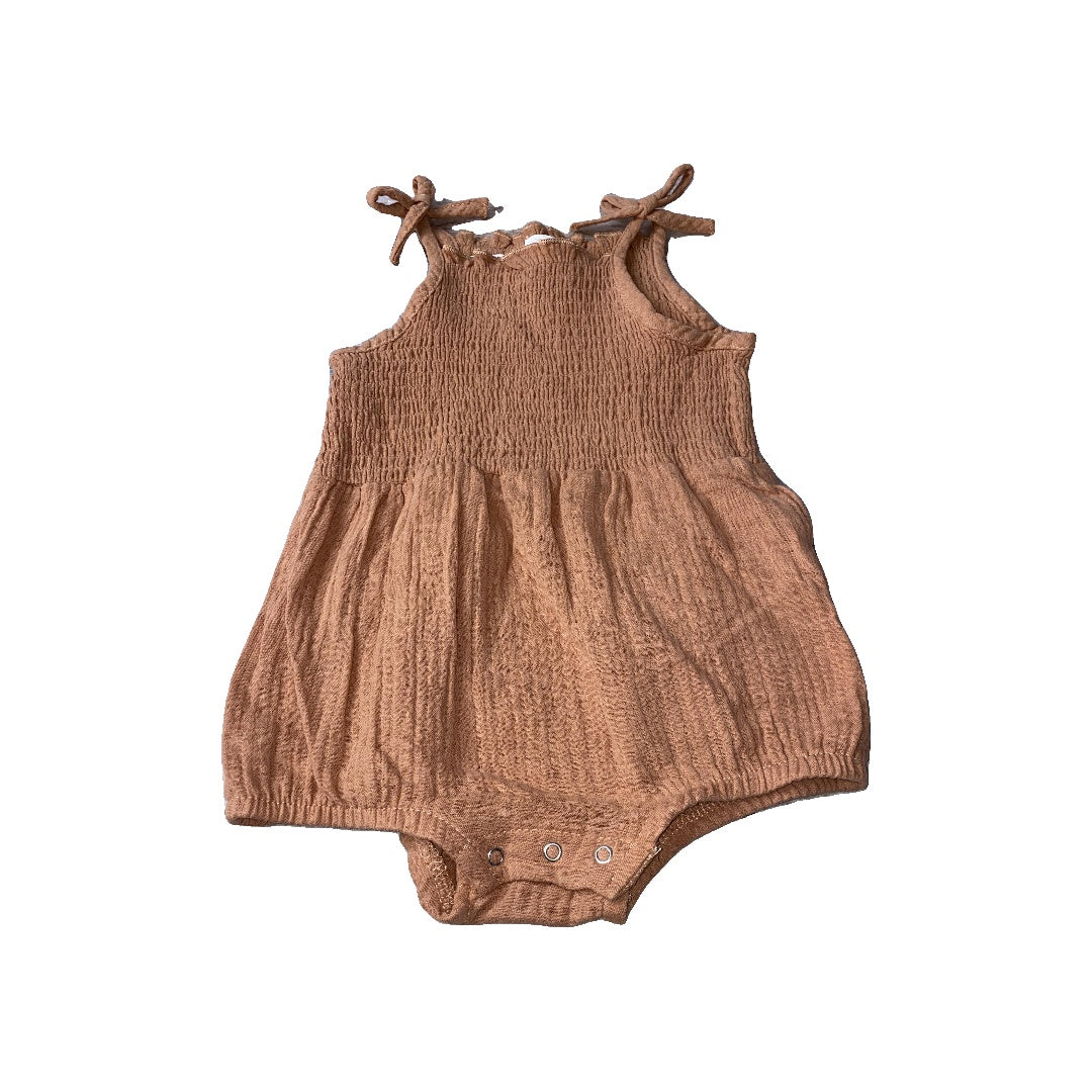 Grayson mini Girls Brown Romper Size: 18 months Brown