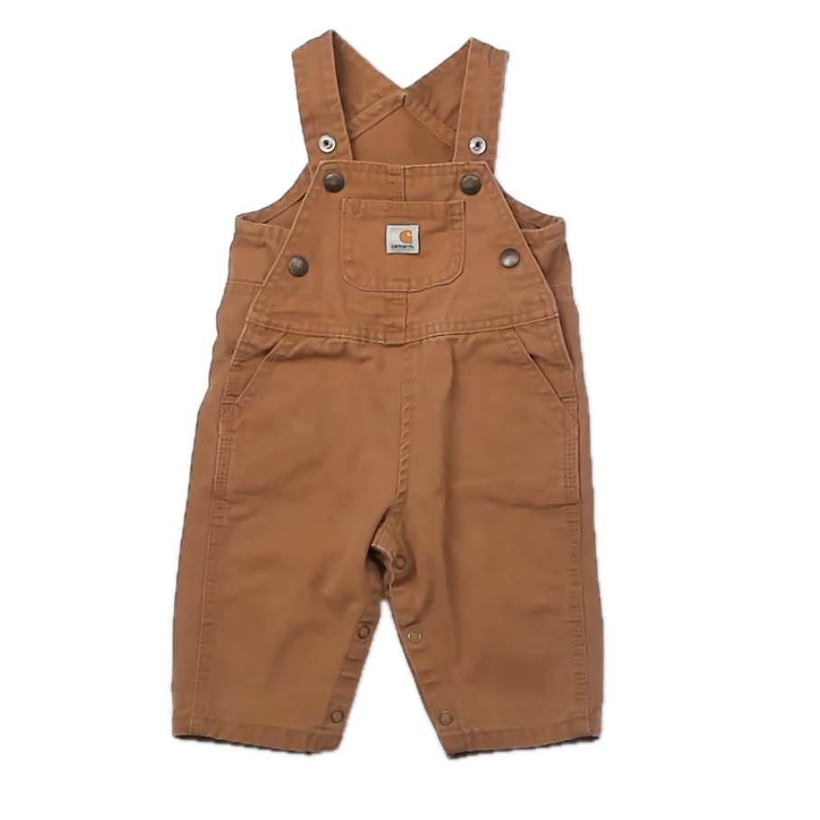Carhartt Boys Brown Overalls Size: 9 Months Brown