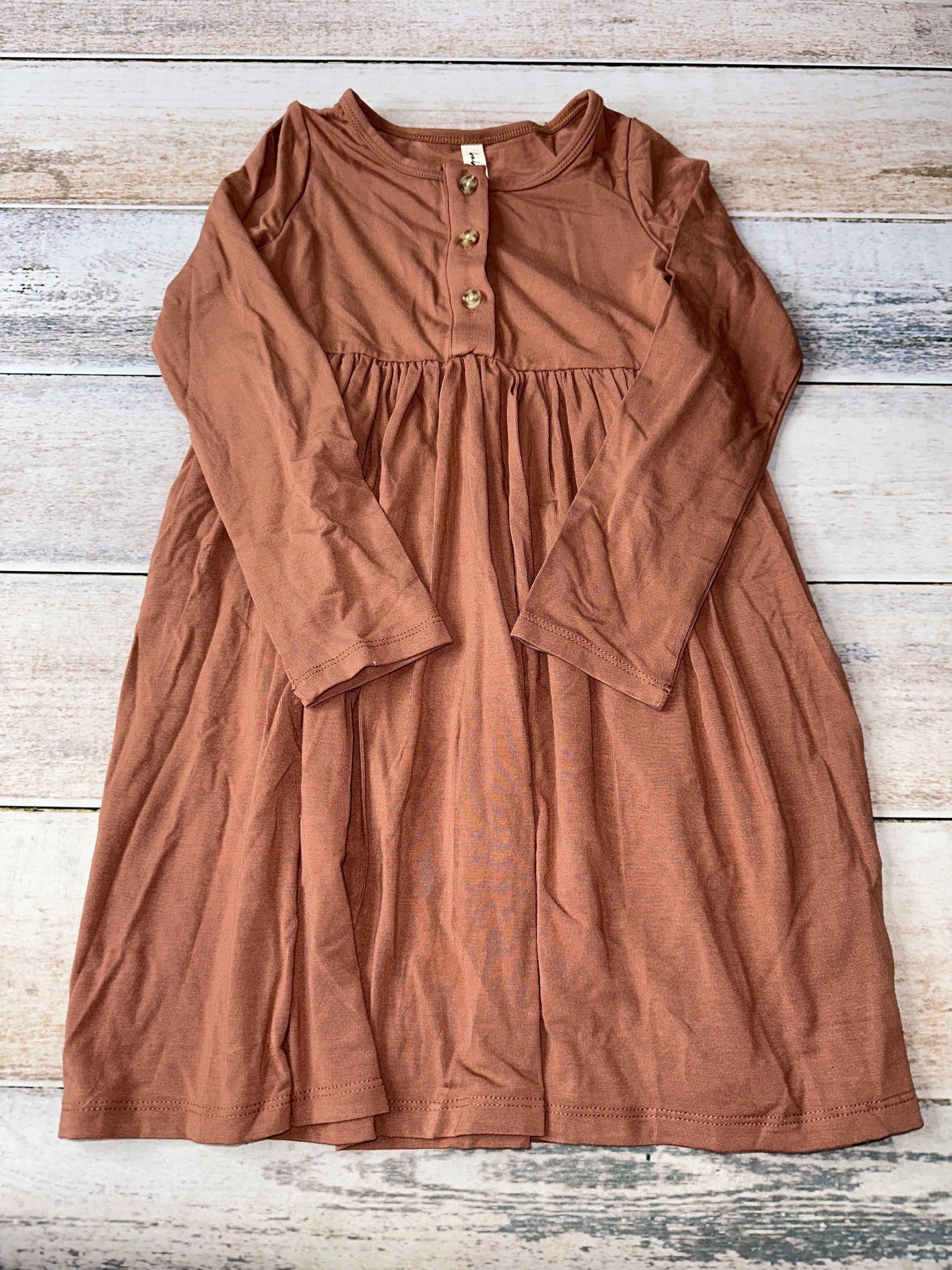 BabySprouts co Girls Brown Dress Size: 5T Brown