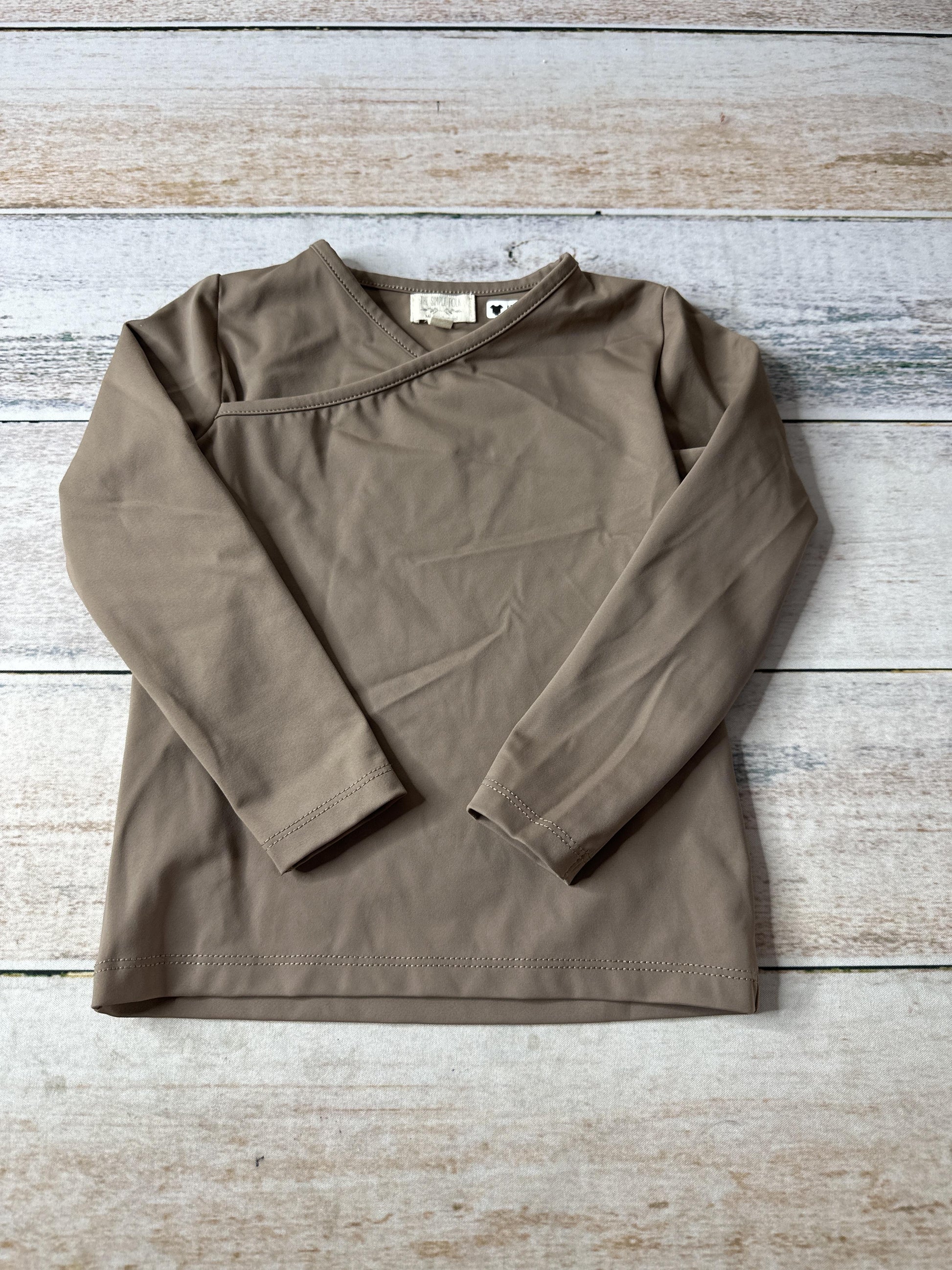 The Simple Folk Girls Brown Rashguard Size: 2-3 Years Brown