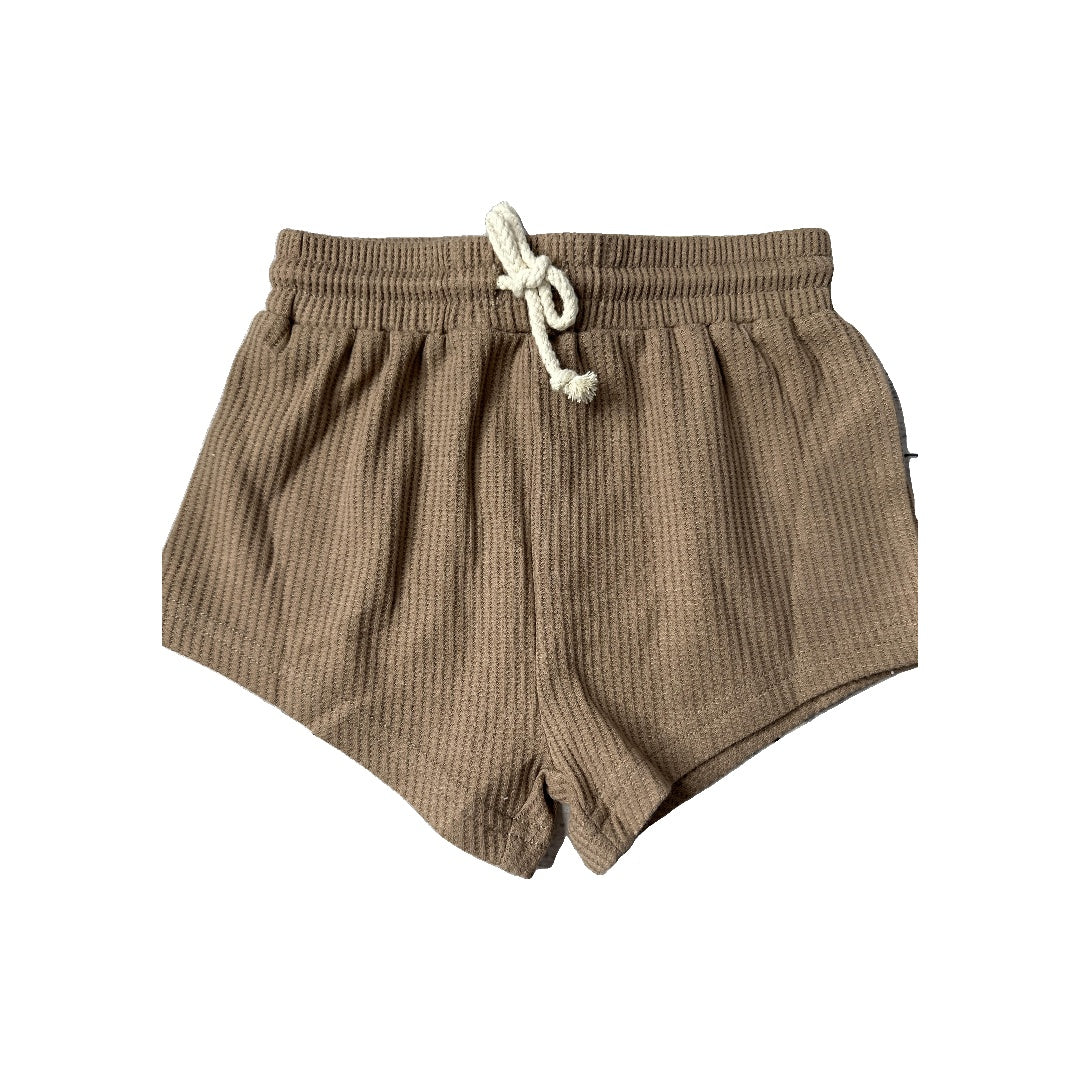 Sage and Ivory Unisex Brown Button Down Short Sleeve Size: 3T Brown
