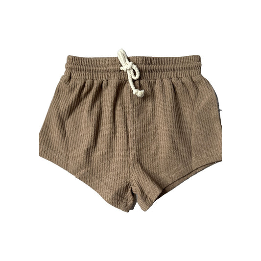Sage and Ivory Unisex Brown Button Down Short Sleeve Size: 3T Brown