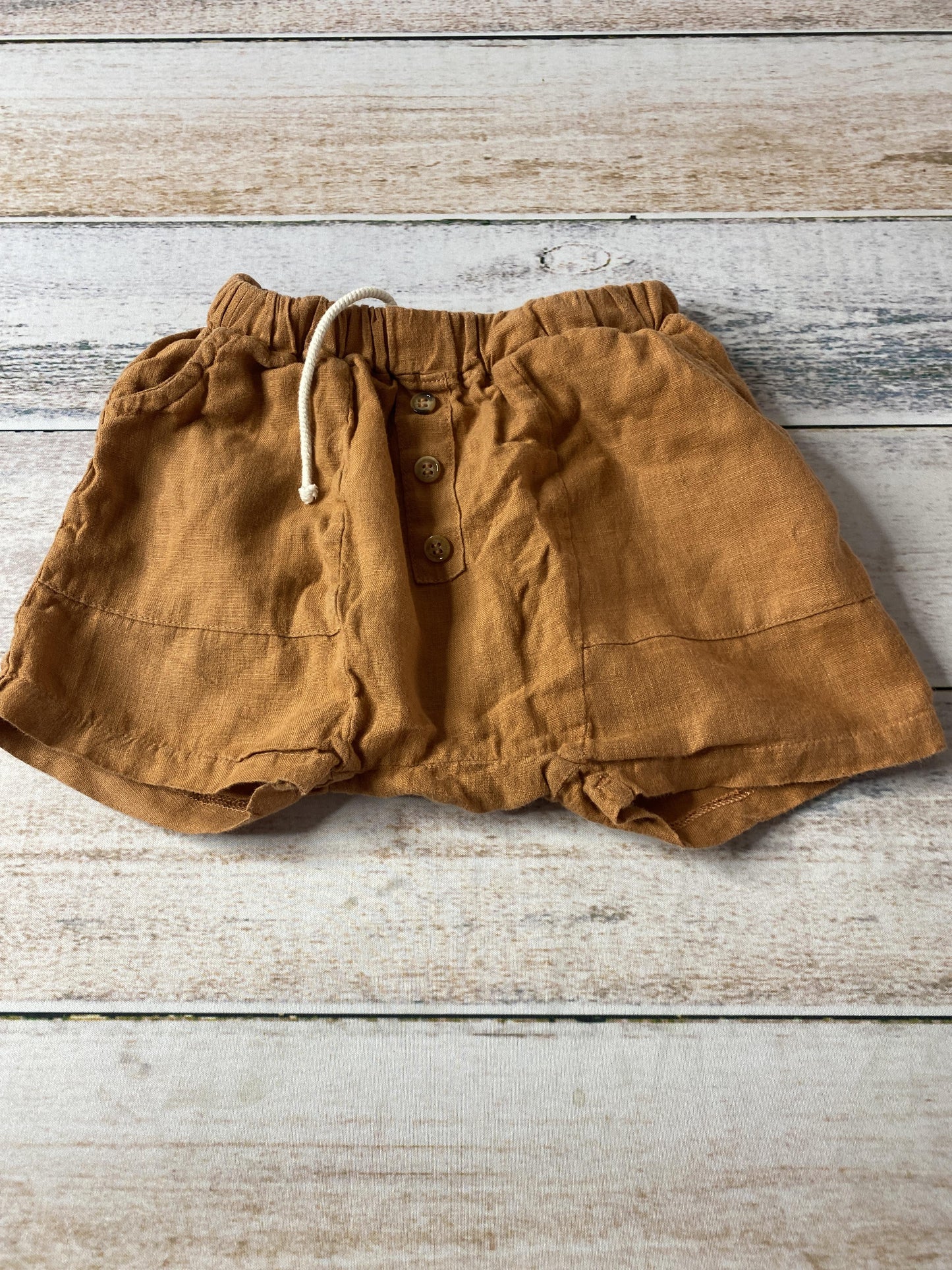The Simple Folk Unisex Brown Shorts Size: 2-3 Years Brown