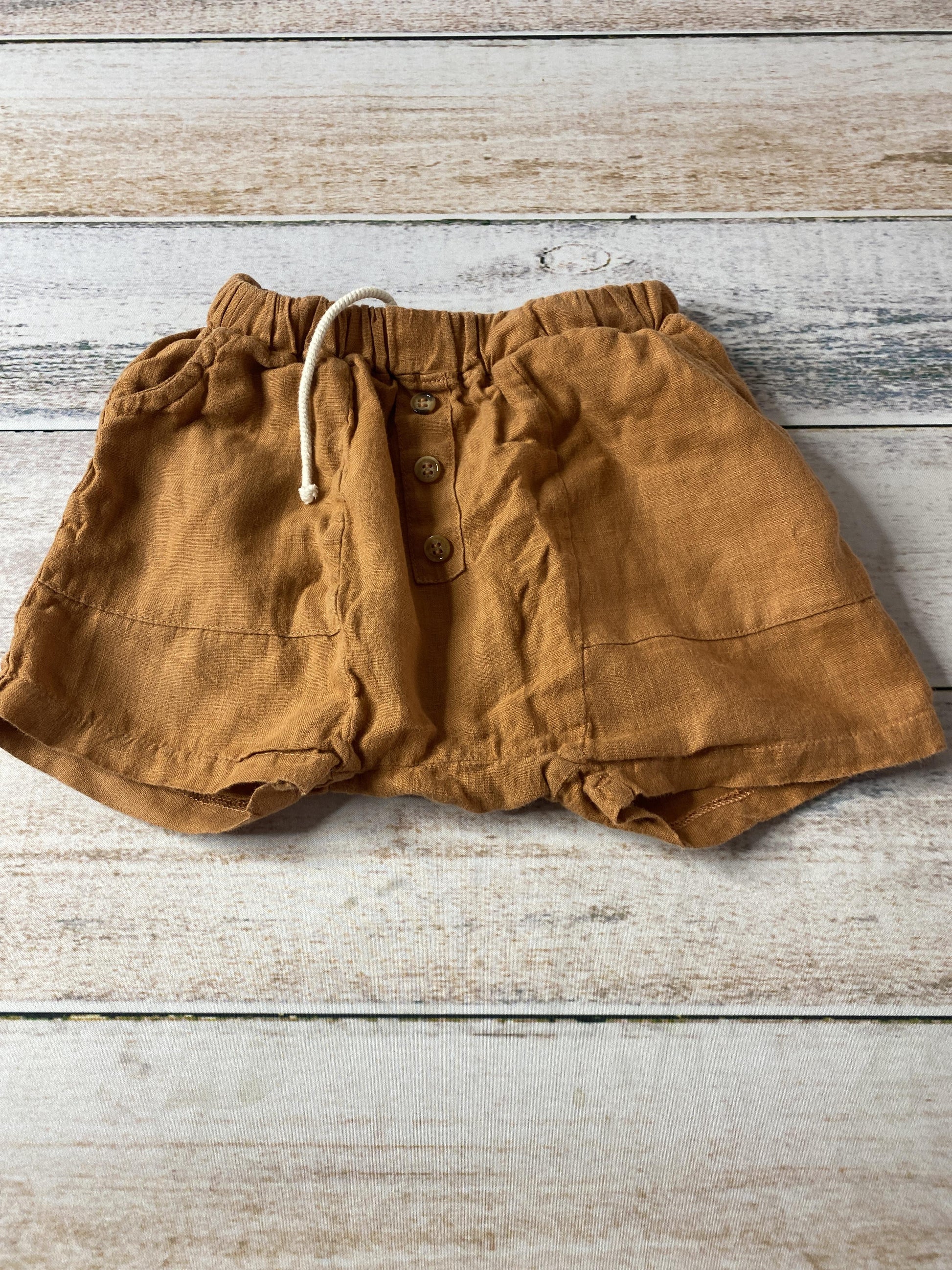 The Simple Folk Unisex Brown Shorts Size: 2-3 Years Brown