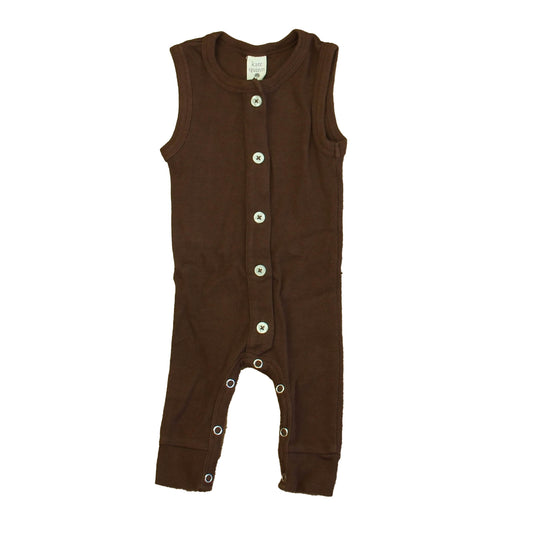 Kate Quinn Organics Boys Brown Romper Size: 0-3 Months