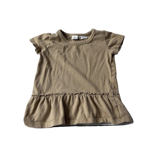 Colored Organics Girls Brown T-Shirt Size: 18-24 months Brown